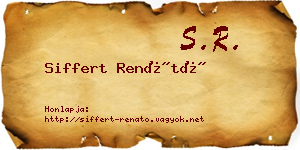 Siffert Renátó névjegykártya